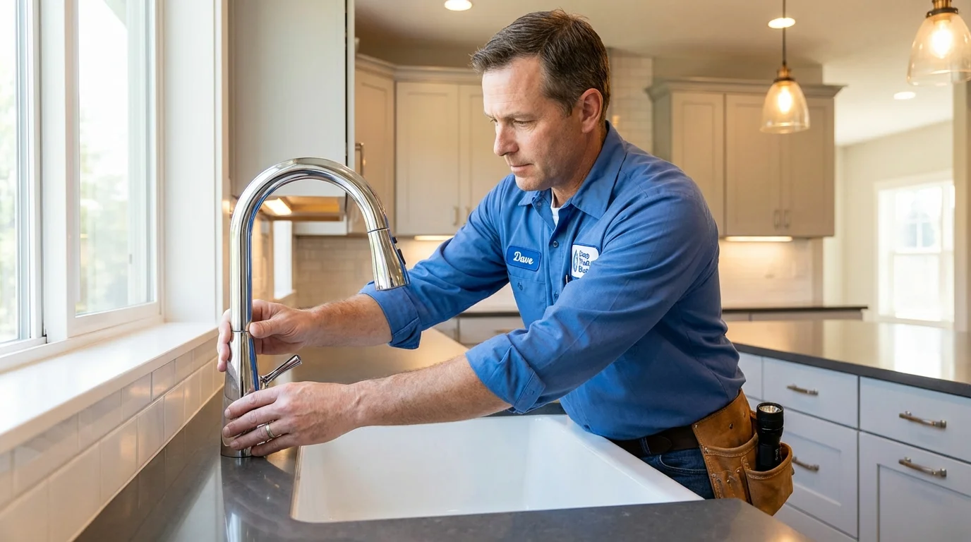 Kitchen faucet installation by Johns Plumbing LLC in Palmdale